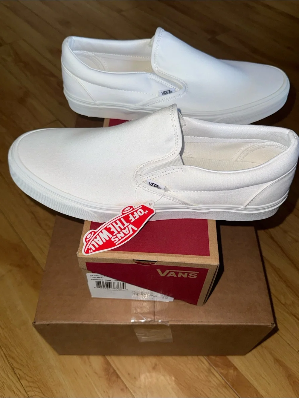 Vans Men’s Classic Slip-On Sneakers in White